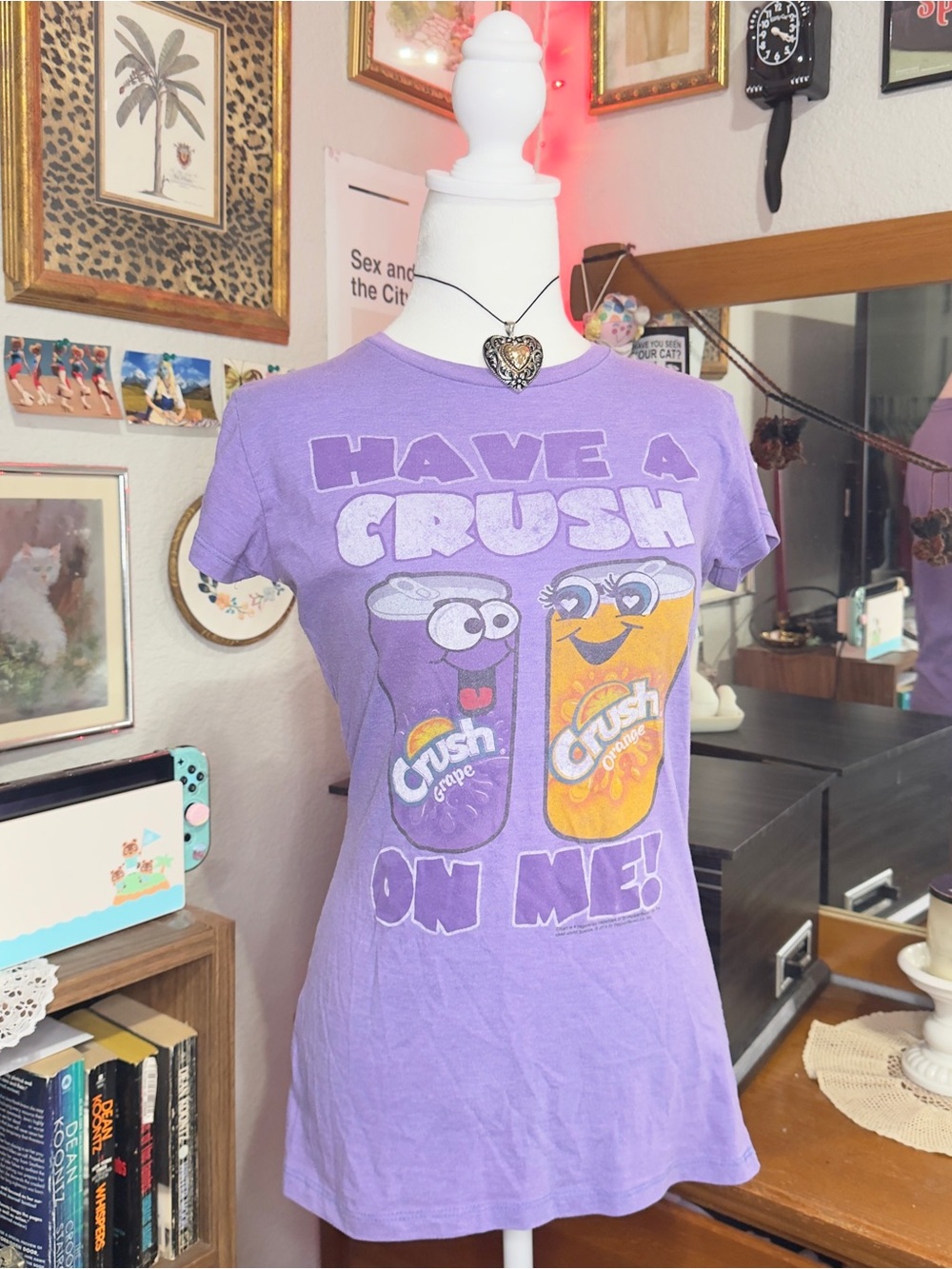 Y2K Have a Crush On Me! Purple Graphic Tee - Picture 4 of 9